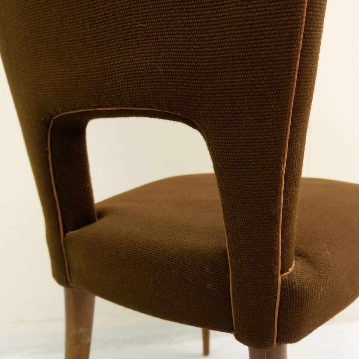 Set of 6 Paolo Buffa Style Highback Chairs, 1950s 1