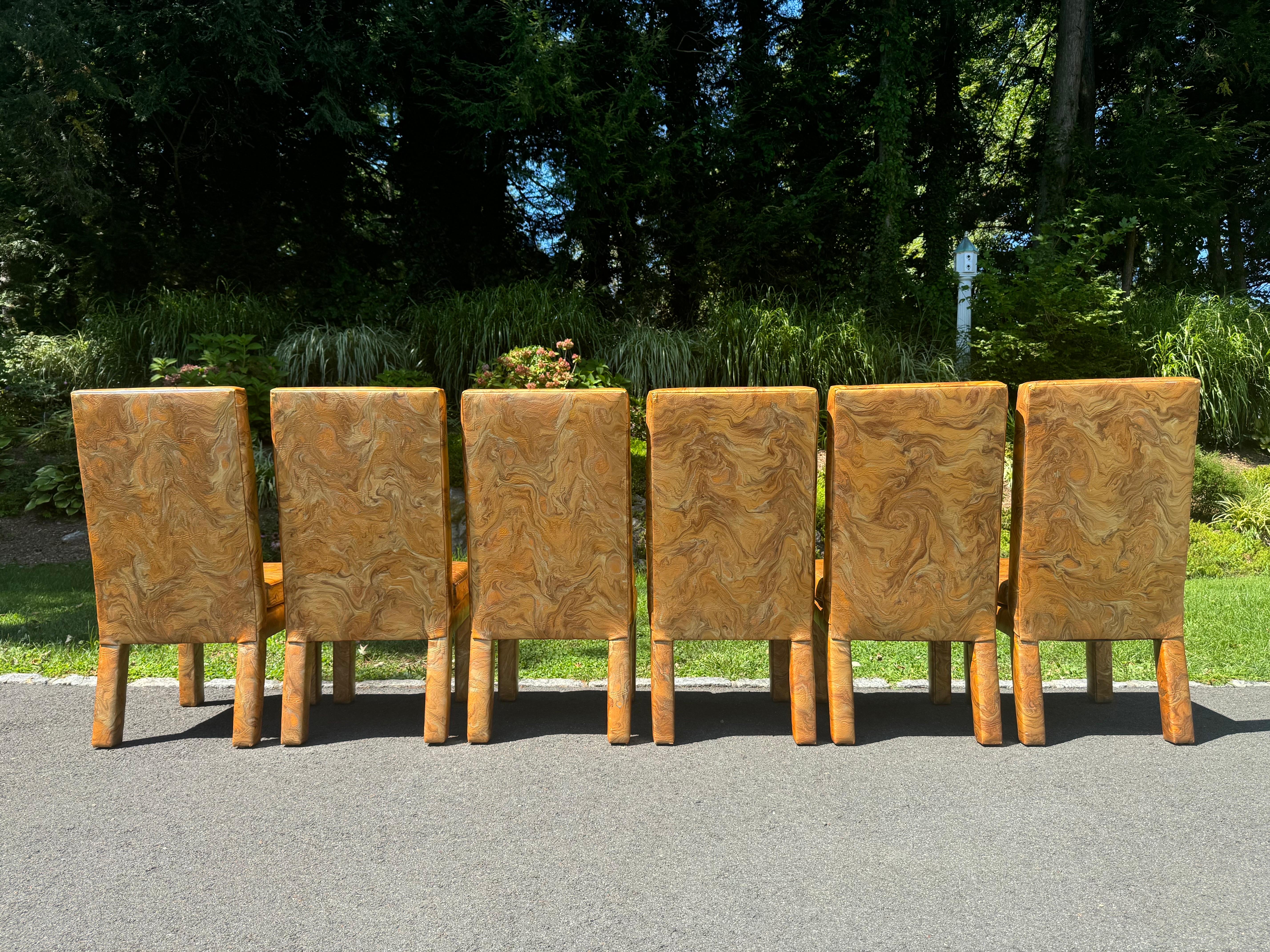 Set di 6 sedie da pranzo Parsons di Milo Baughman per Thayer Coggin in vendita 6
