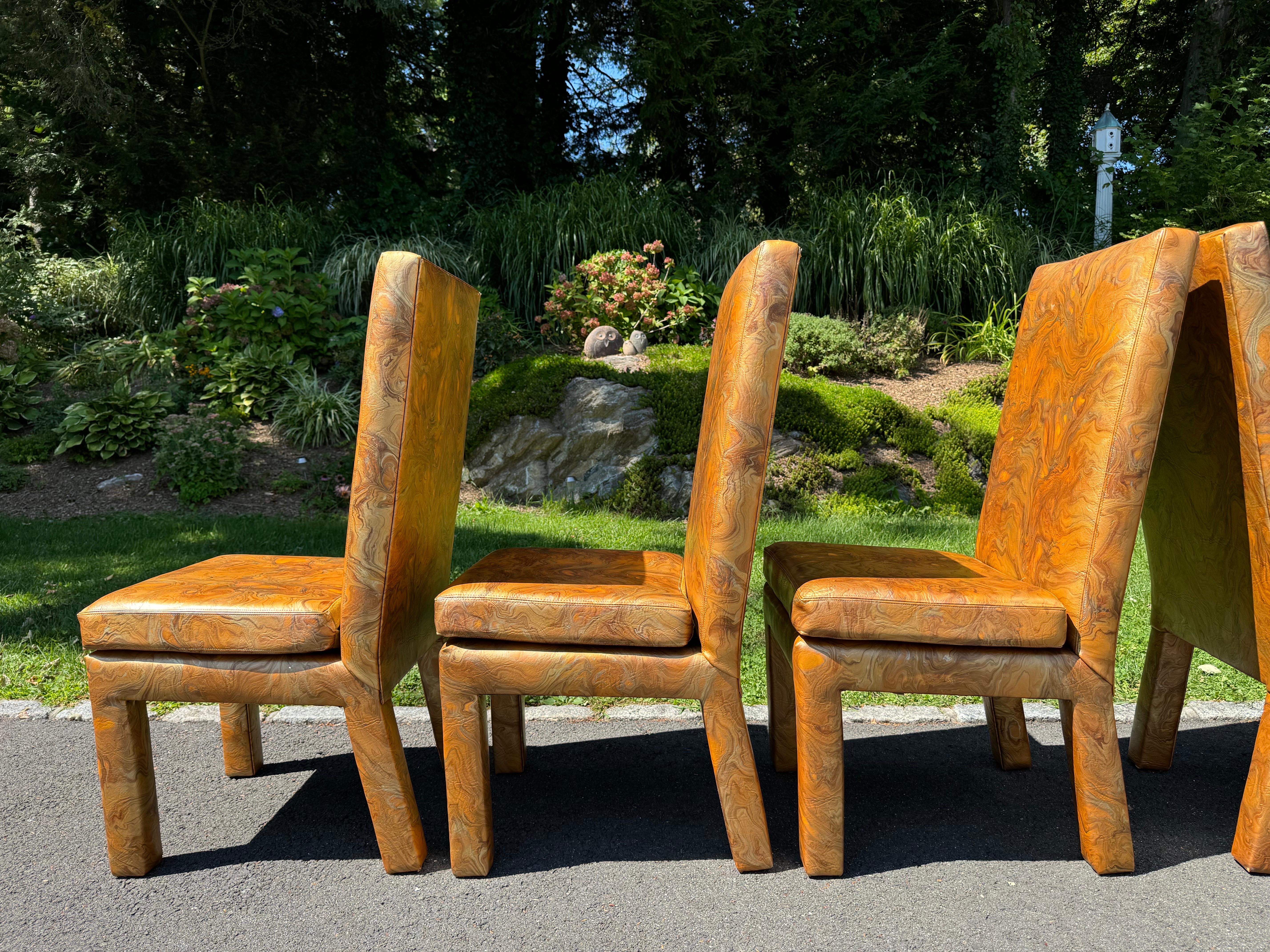Set di 6 sedie da pranzo Parsons di Milo Baughman per Thayer Coggin in vendita 2