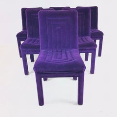 Set of 6 Parsons Style Dining Chairs by John Widdicomb
