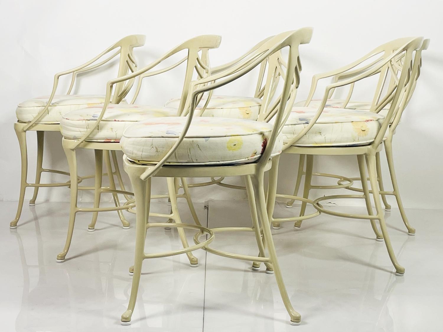 Set of 6 Patio/Dining Arm Chairs by Brown-Jordan, USA 1970's In Good Condition For Sale In Los Angeles, CA