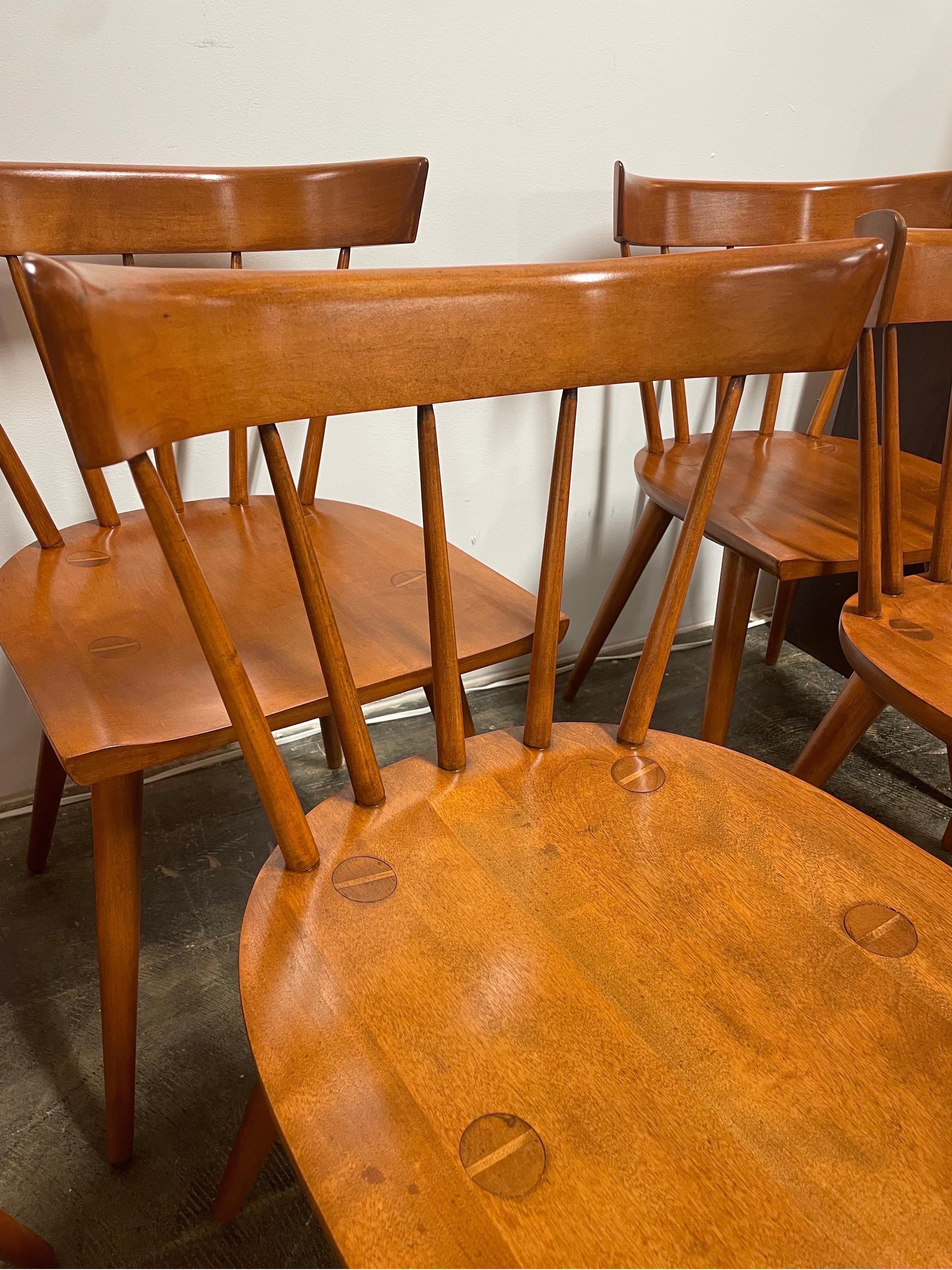 Set of 6 Paul McCobb Planner Group Chairs In Good Condition For Sale In Philadelphia, PA