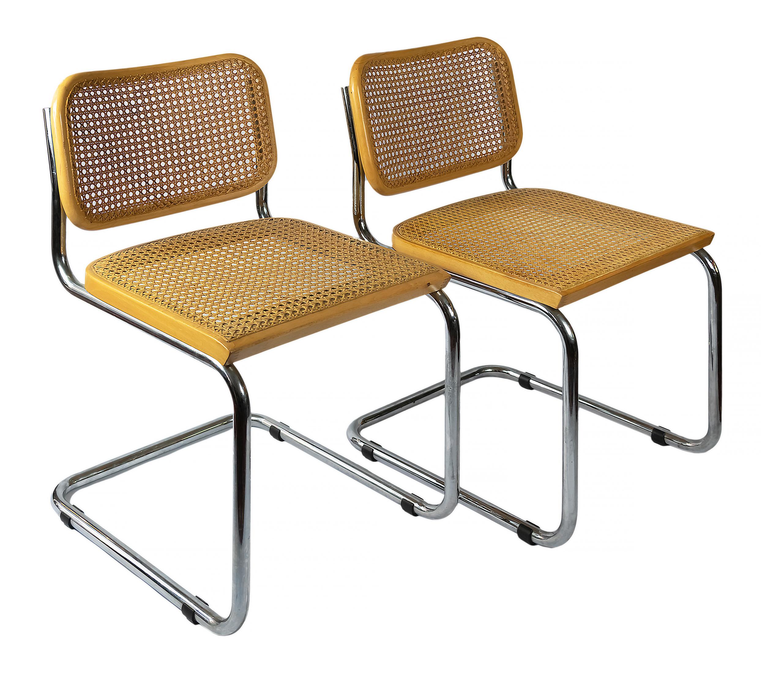 Mid-Century Modern Set of  6 Pcs. Mid-Century Marcel Breuer Cesca Chairs