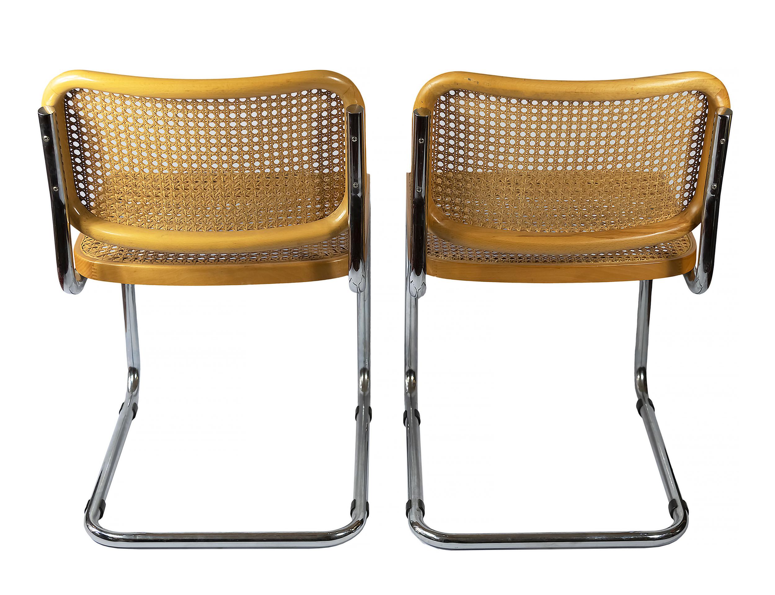 Italian Set of  6 Pcs. Mid-Century Marcel Breuer Cesca Chairs