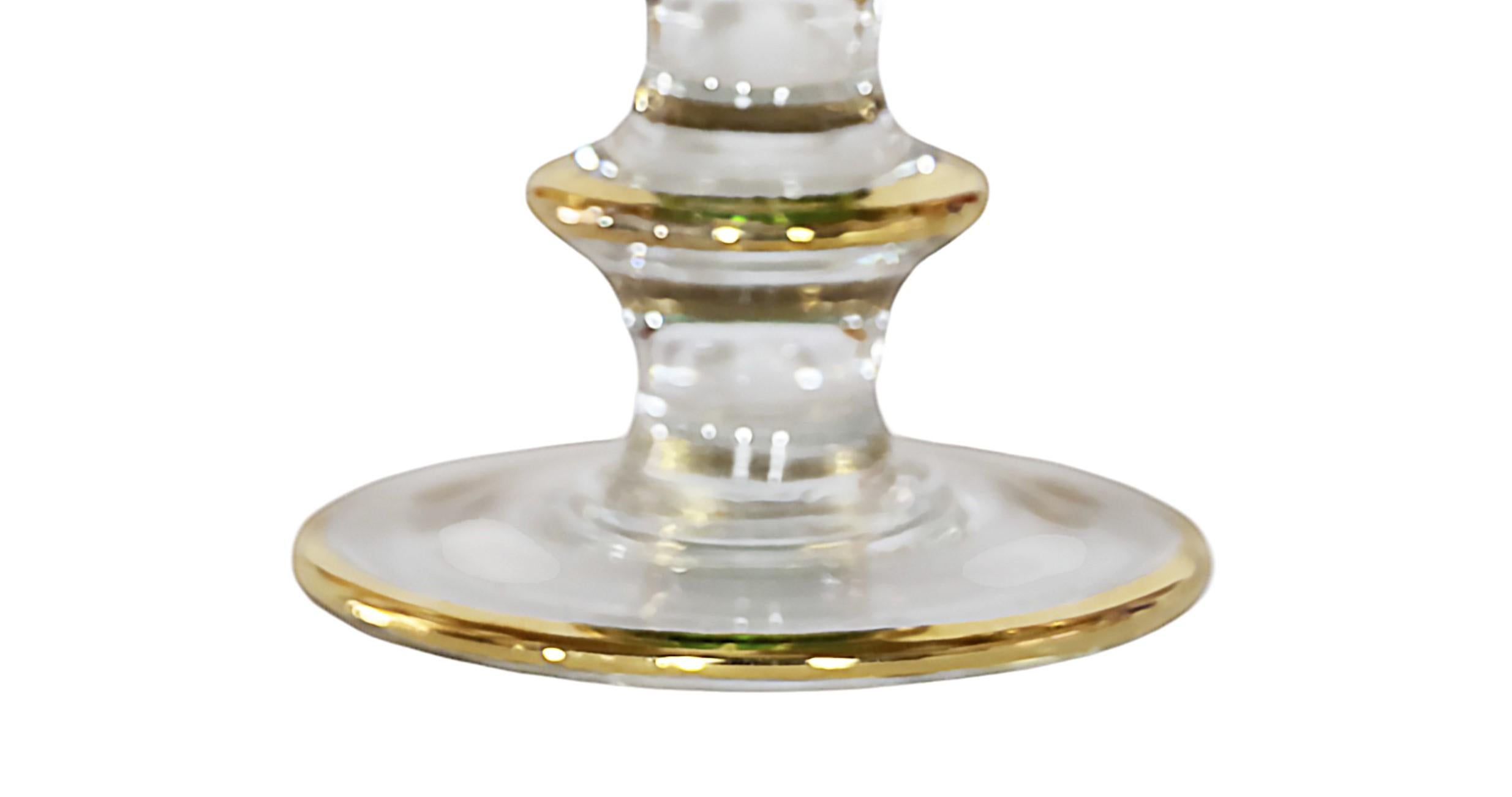 Doré Ensemble de 6 pièces. Vintage Italian Glass Glass doré en vente
