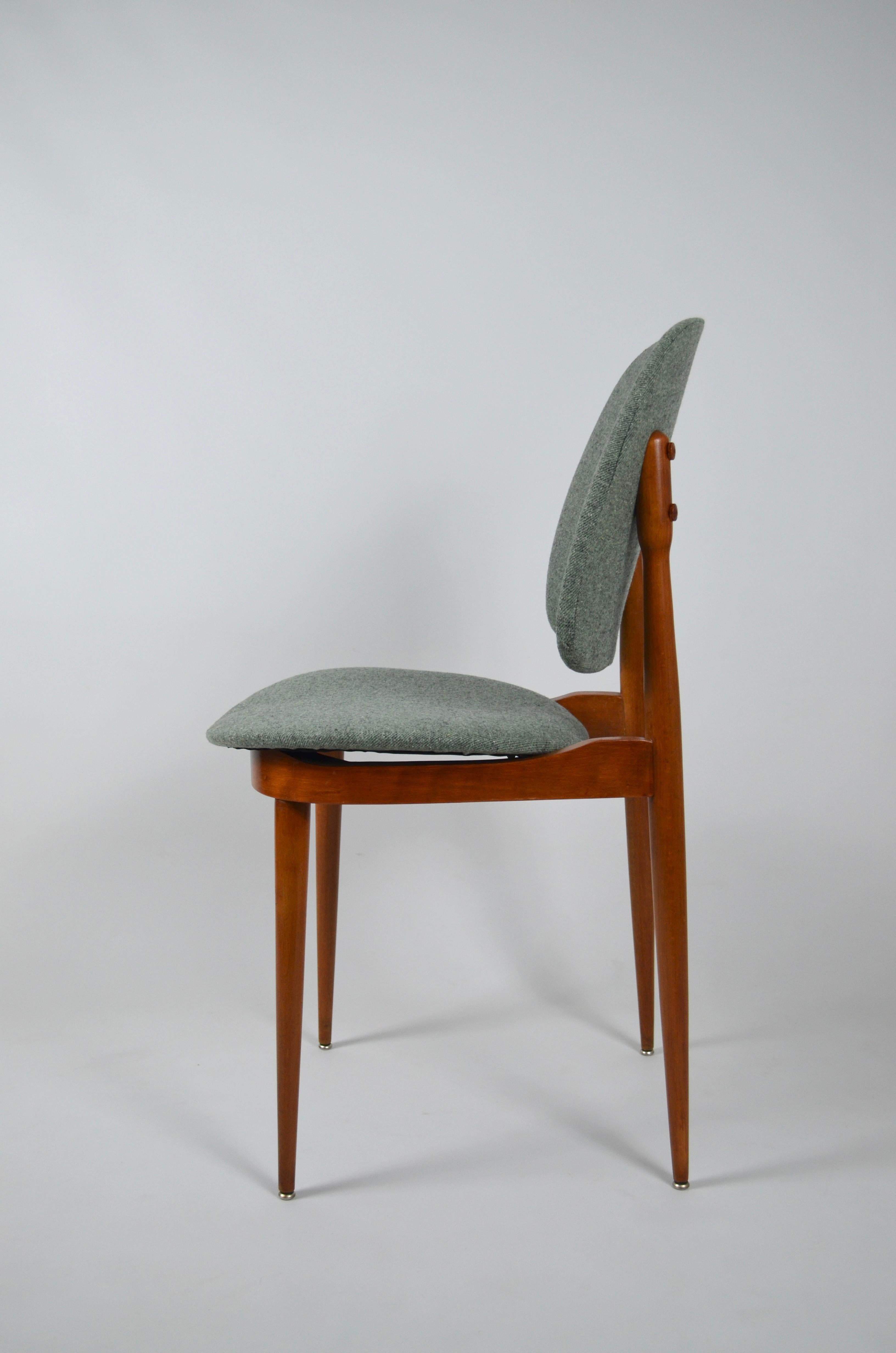 Mid-20th Century Set of 6 Pegase Chairs, by Pierre Guariche for Baumann, France, 60s