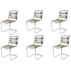 Set of 6 P.E.L. Chrome-Plated Tubular Chairs, England, circa 1931