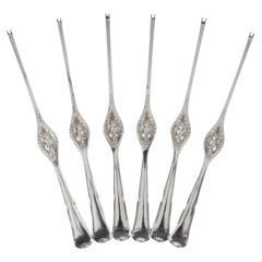 Set of 6 Piece Silver Lobster Fork, Germany by Franz Bahner, 1920s - 1930s