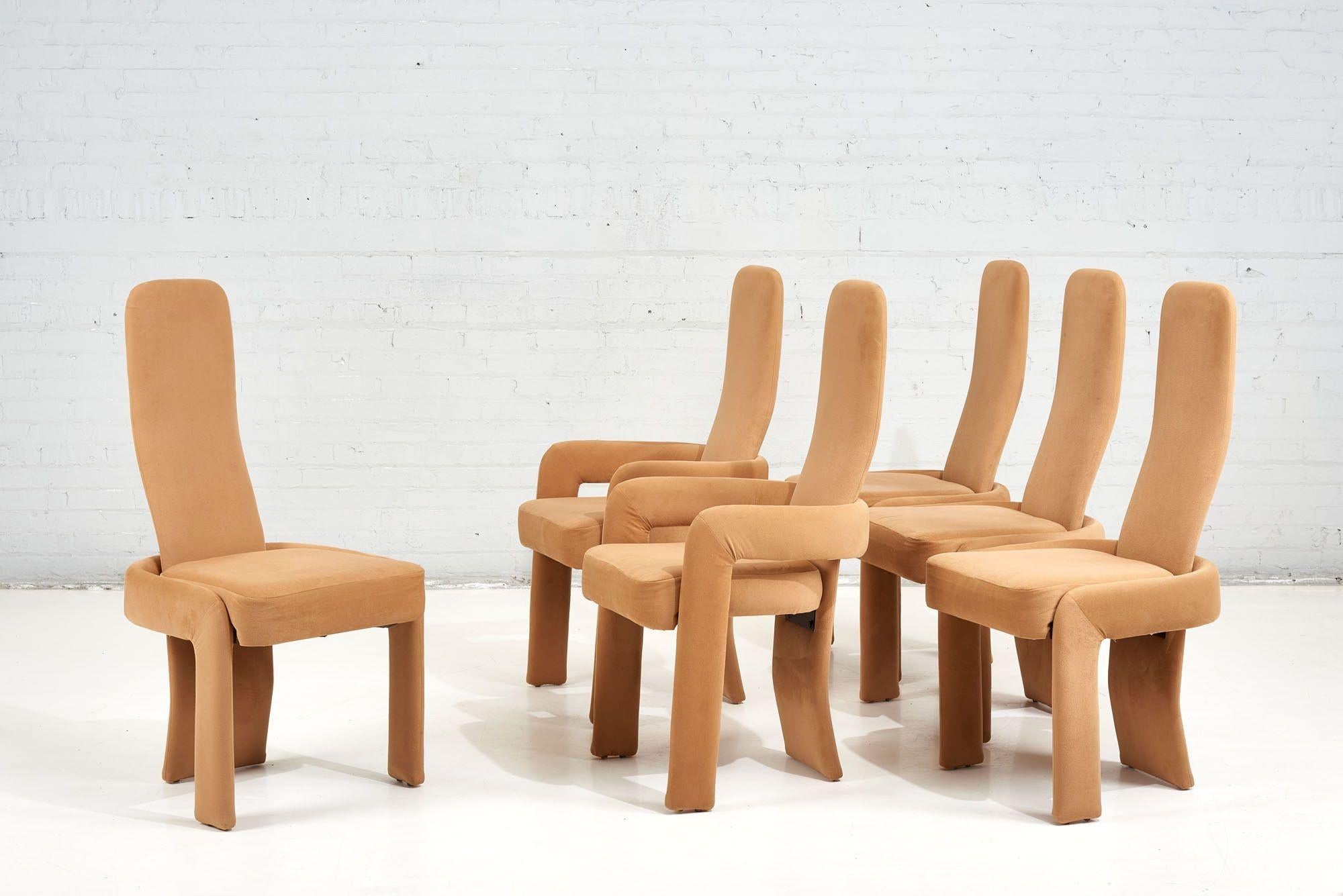Italian Set of 6 Pierre Cardin Dining Chairs, 1980