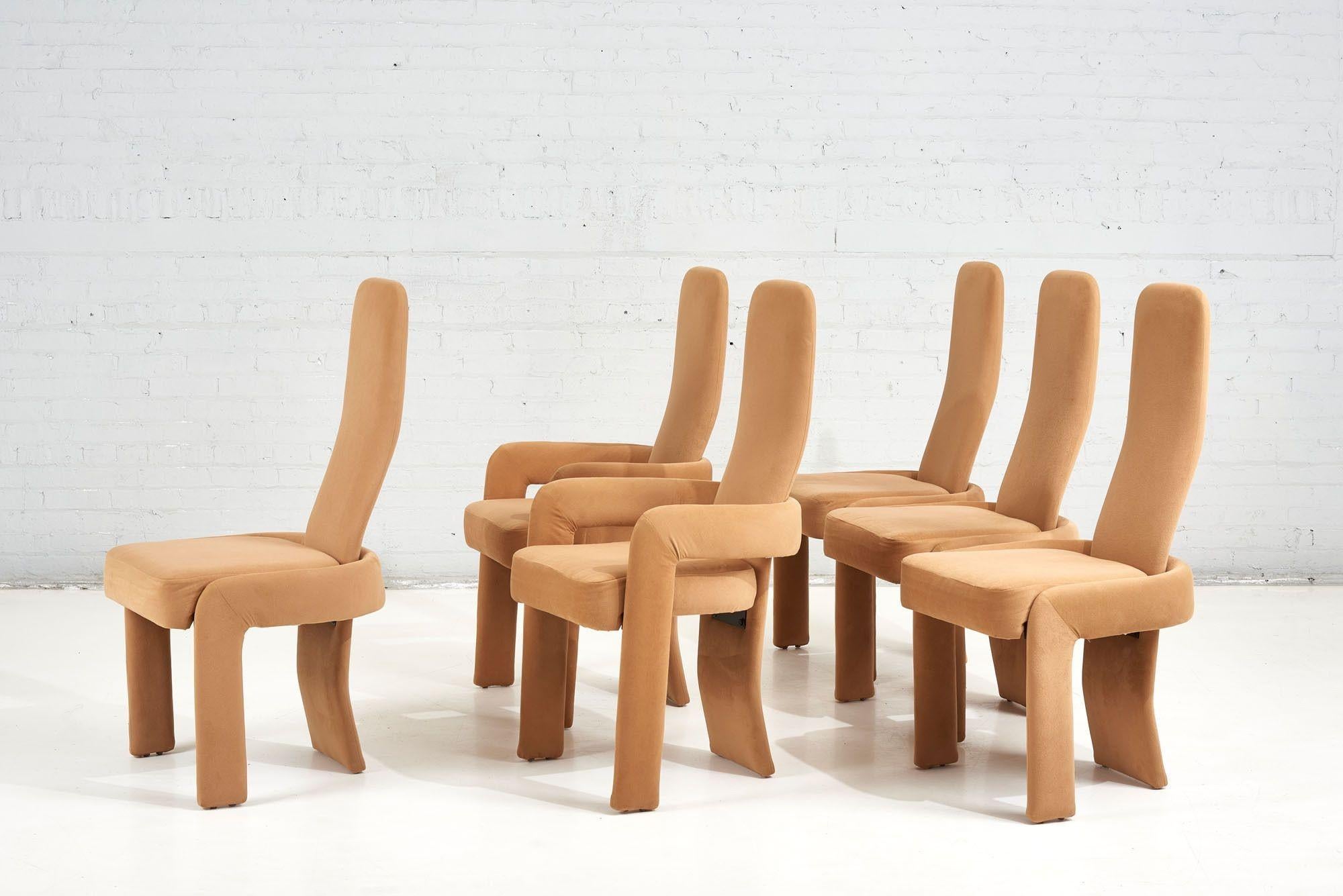 Set of 6 Pierre Cardin Dining Chairs, 1980 In Good Condition In Chicago, IL