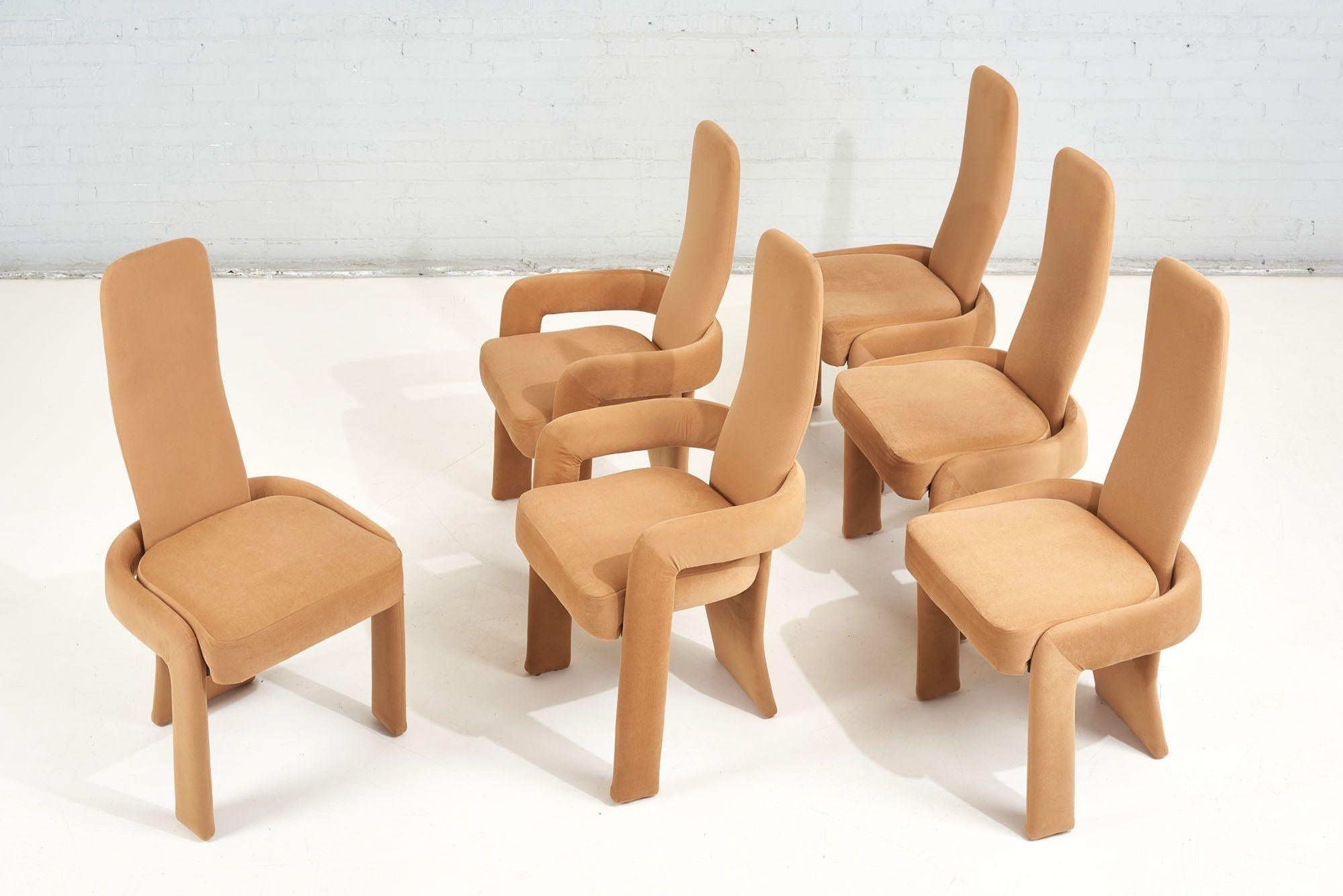 Late 20th Century Set of 6 Pierre Cardin Dining Chairs, 1980
