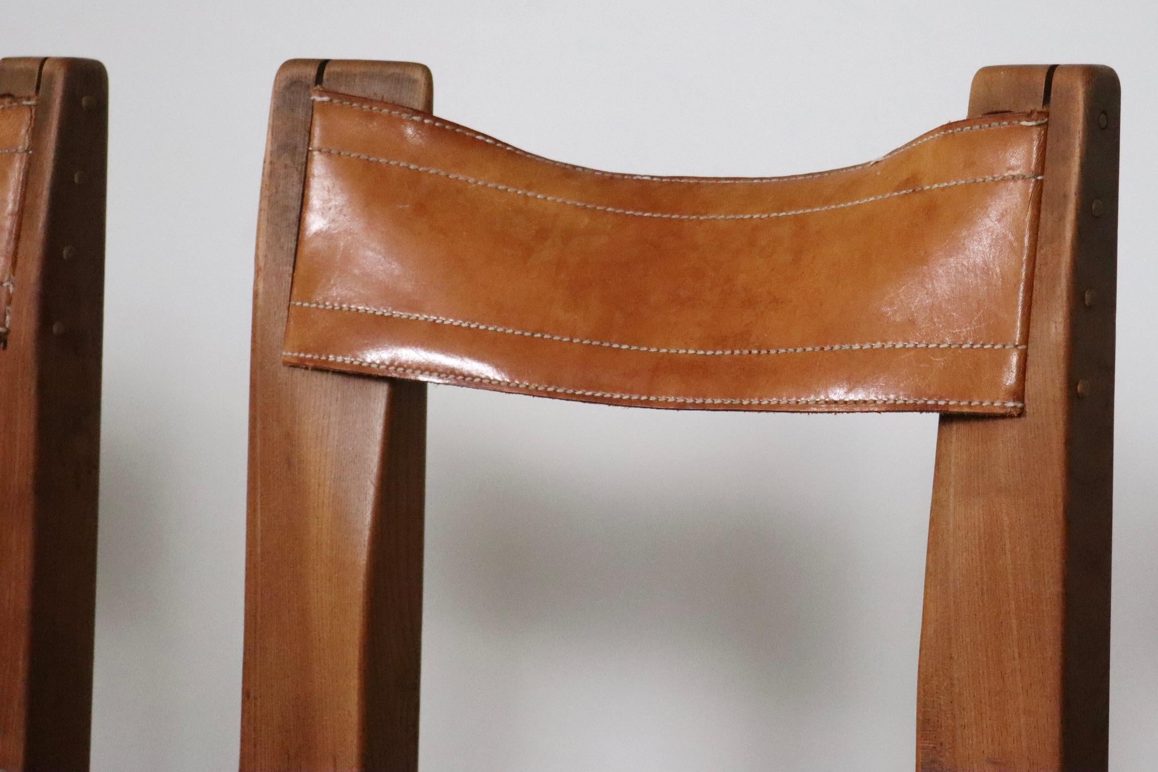 Set Of 6 Pierre Chapo S11 Dining Chairs, France, 1960s For Sale 4