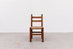 Set of 6 Pierre Chapo Style Dining Chairs with Royal Throne Detailing