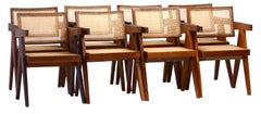 Set of Six Pierre Jeanneret Armchairs in Teak from the Chandigarh Project