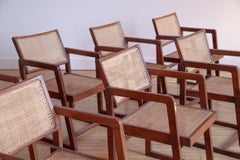 Ensemble de 6 fauteuils boîte Pierre Jeanneret