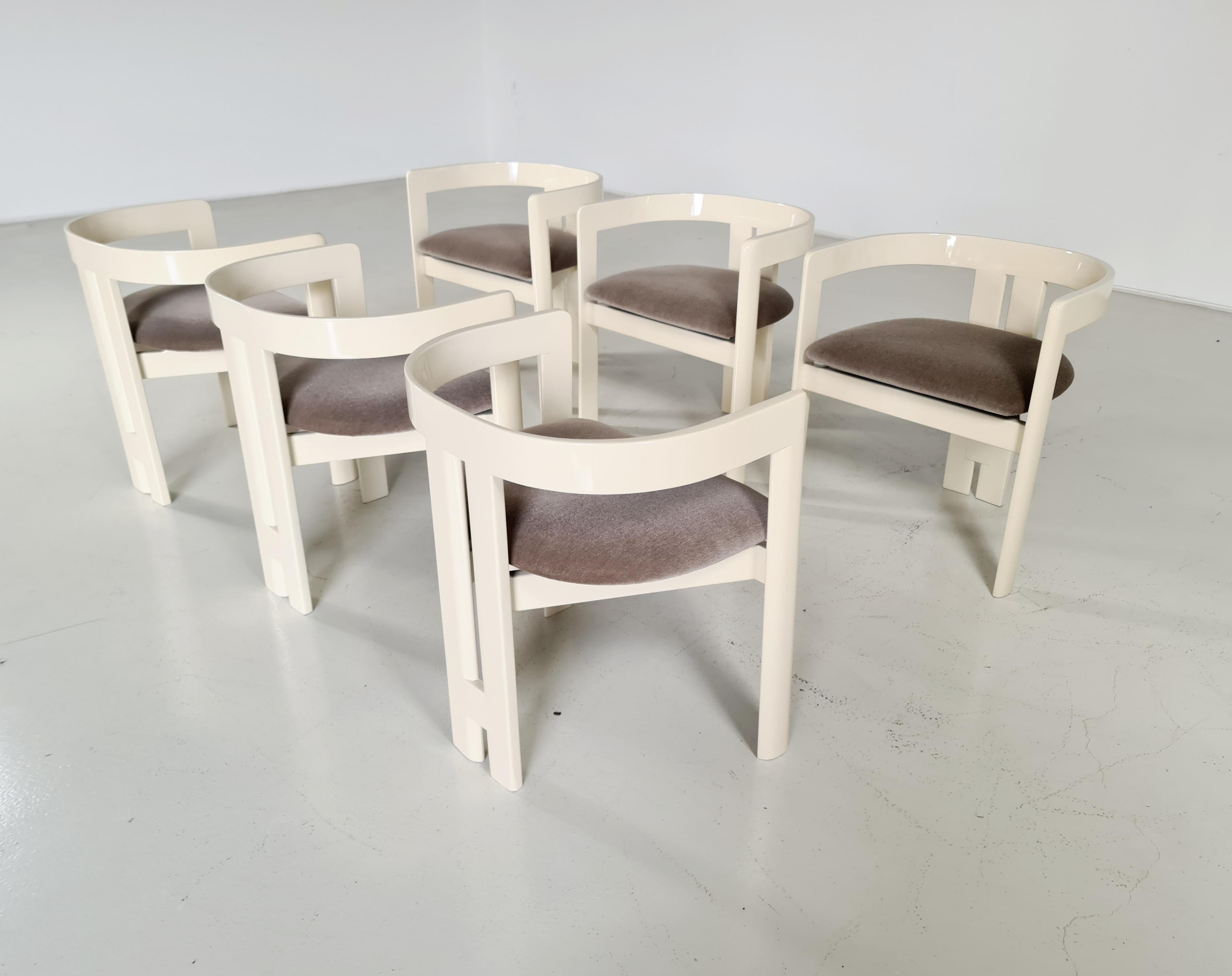 European Set of 6 Pigreco Dining Chairs by Tobia Scarpa for Gavina, 1960s