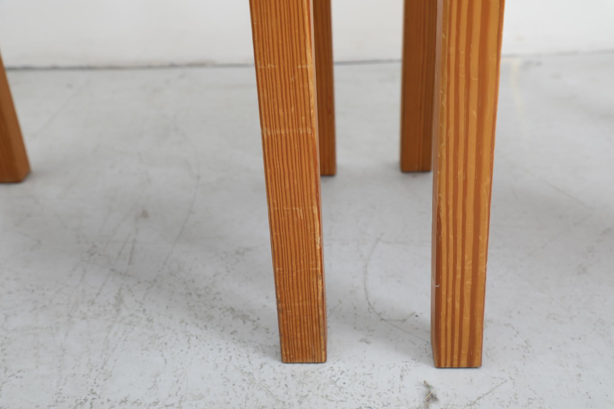 Set of 6 Pine and Rush Dining Chairs by Martin Visser for t' Spectrum 13