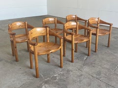 Set of 6 Pine Armchairs, Rainer Daumiller, Hirtshals Savværk, Denmark, 1970s
