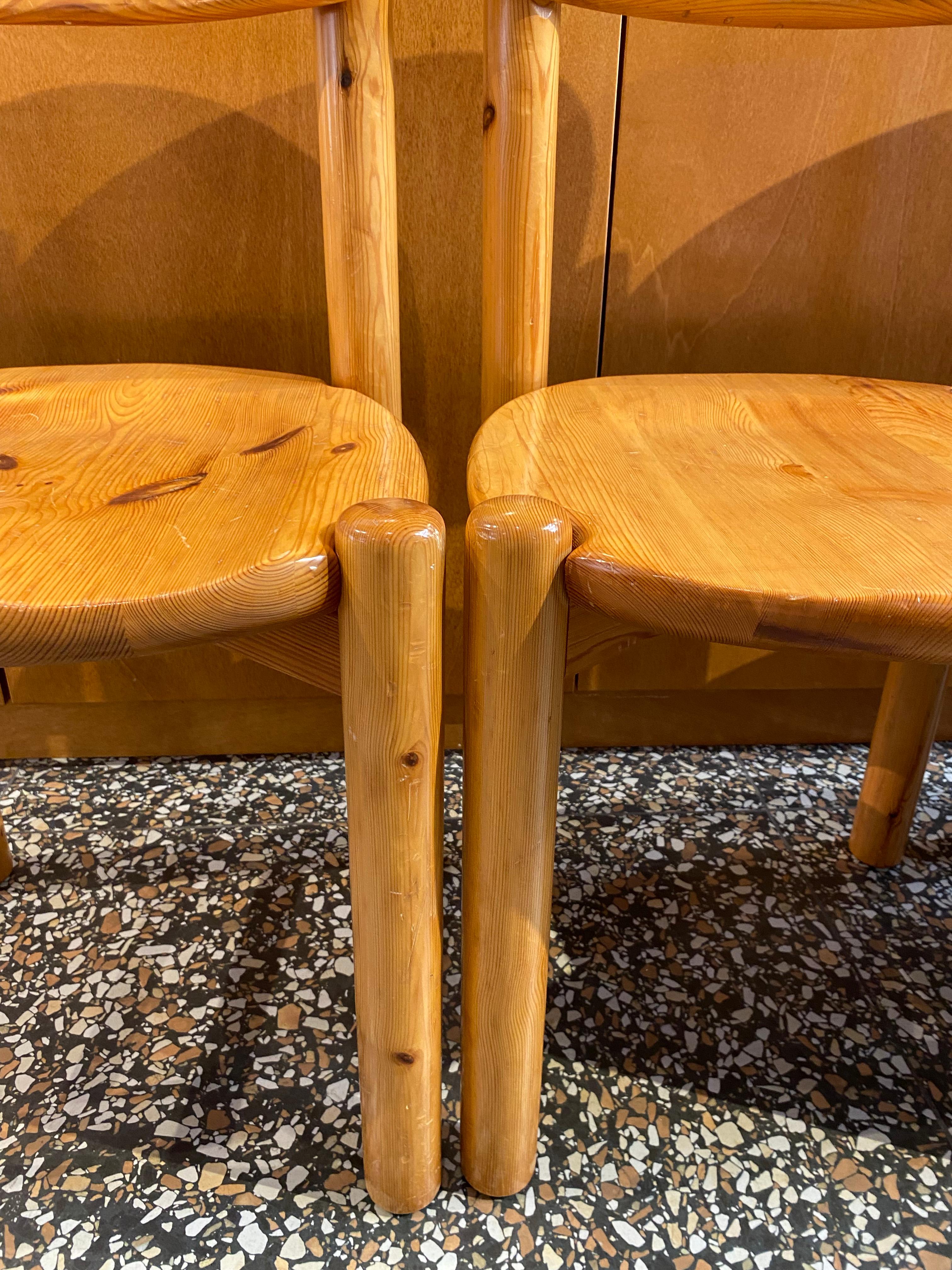 Danish Six Rainer Daumiller Pine dining Chairs for Hirtshals Savaerk, Denmark 1970s