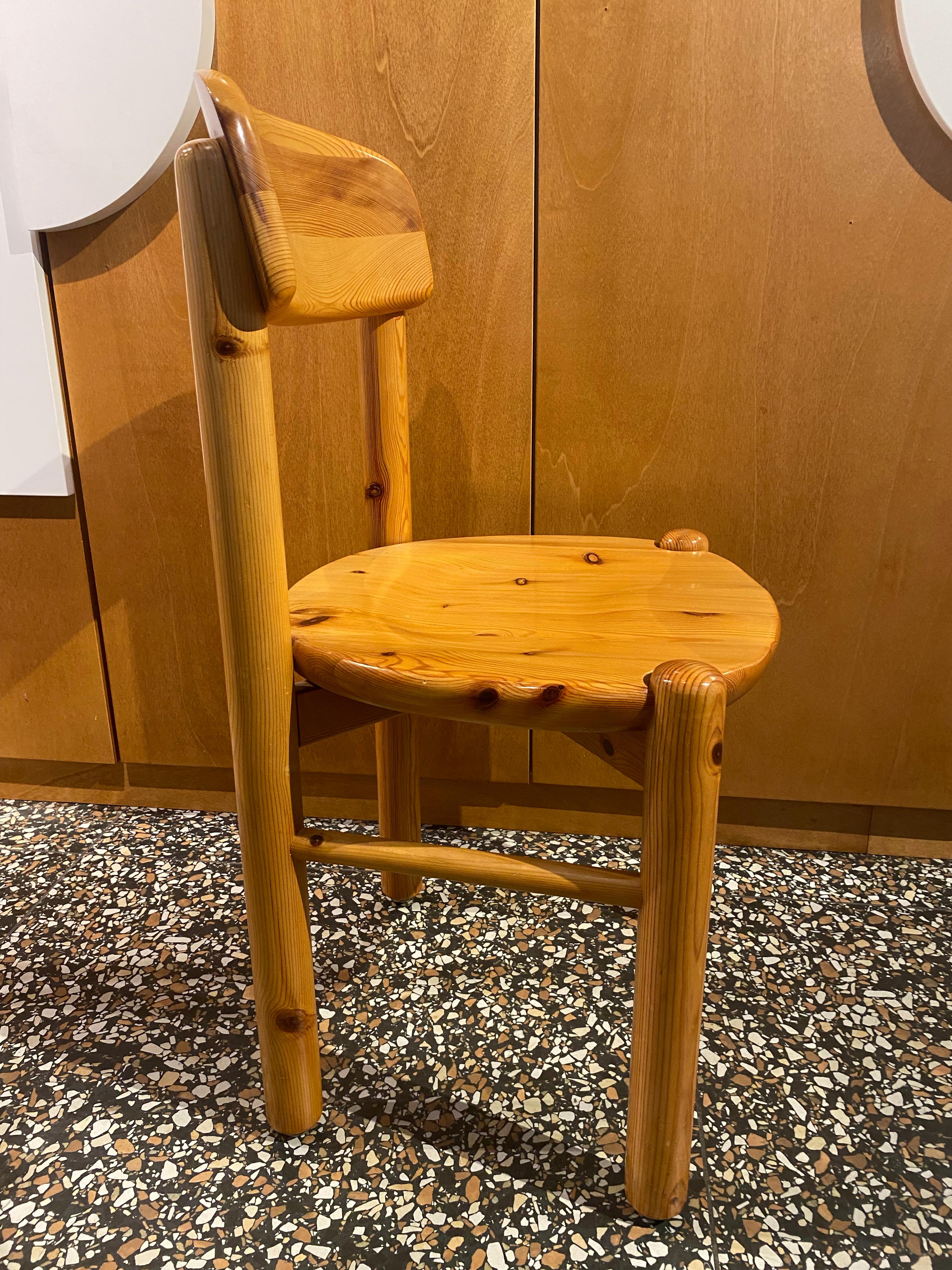 Six Rainer Daumiller Pine dining Chairs for Hirtshals Savaerk, Denmark 1970s 1