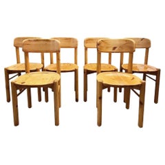 Six Rainer Daumiller Pine dining Chairs for Hirtshals Savaerk, Denmark 1970s