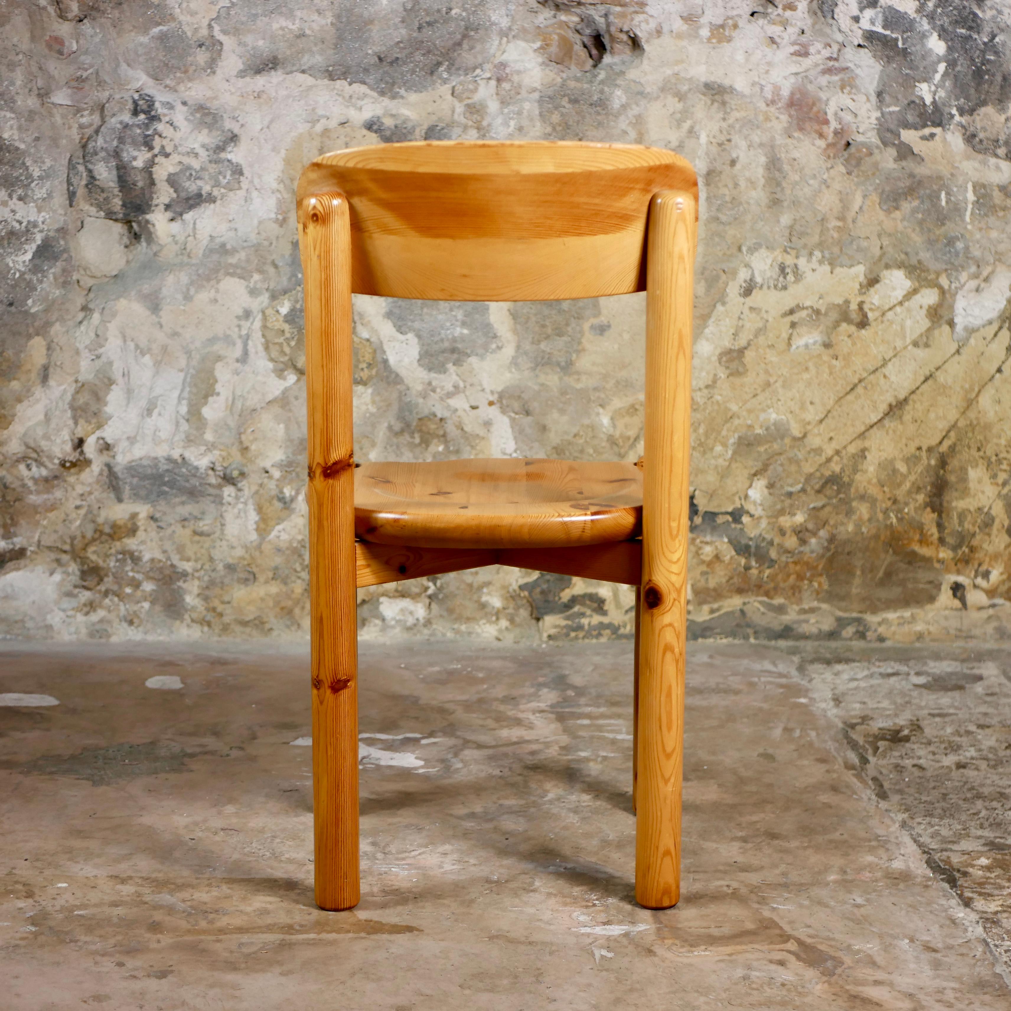 Set of 6 pine chairs by Rainer Daumiller for Hirsthals Savvaerk, Denmark, 1960s For Sale 7