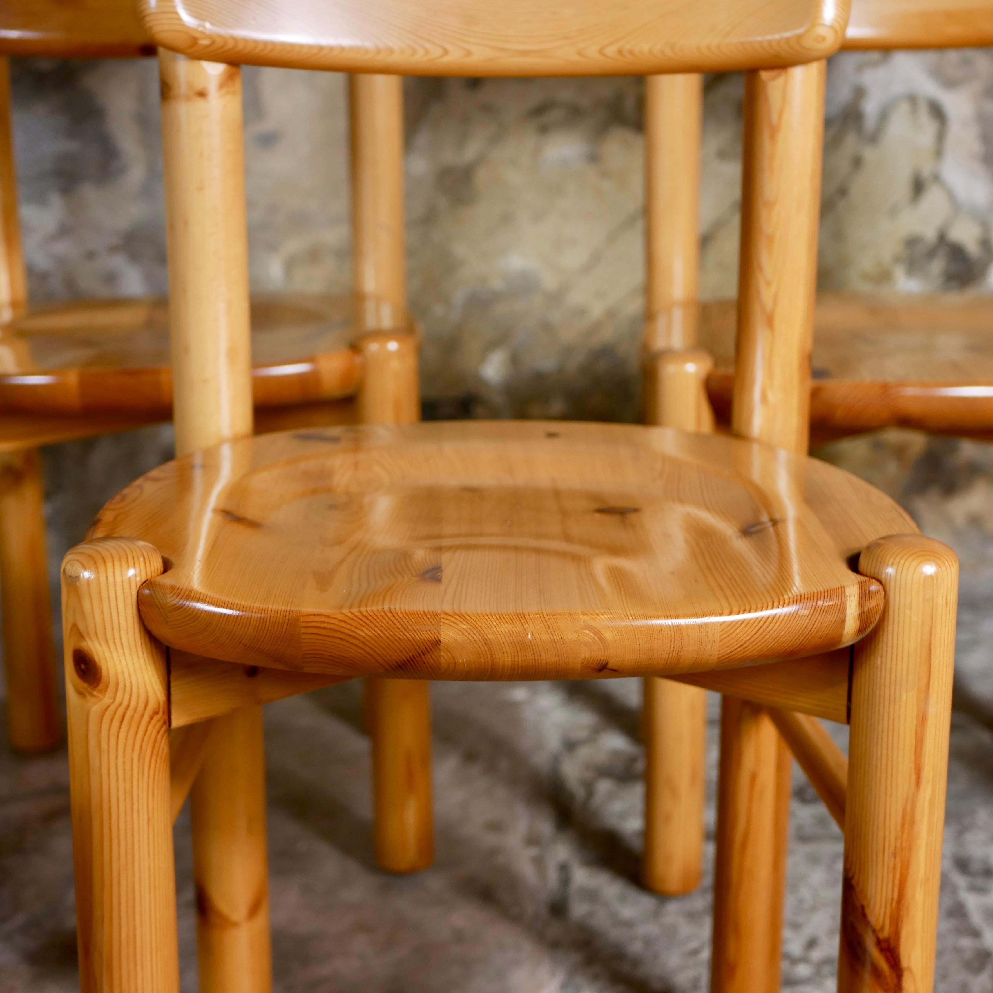 Set of 6 pine chairs by Rainer Daumiller for Hirsthals Savvaerk, Denmark, 1960s For Sale 10