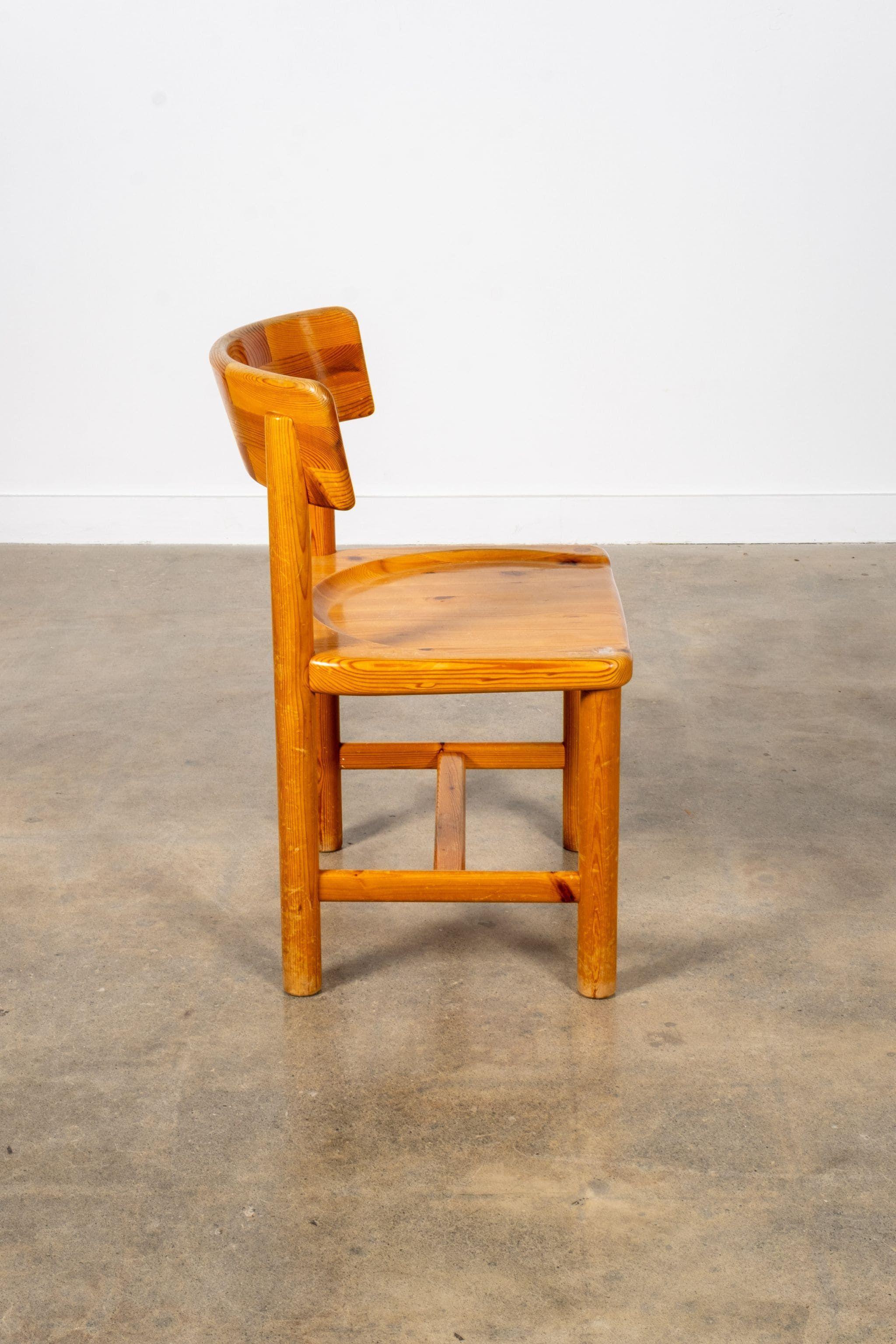 Danish Set of 6 Pine Chairs by Rainer Daumiller For Sale