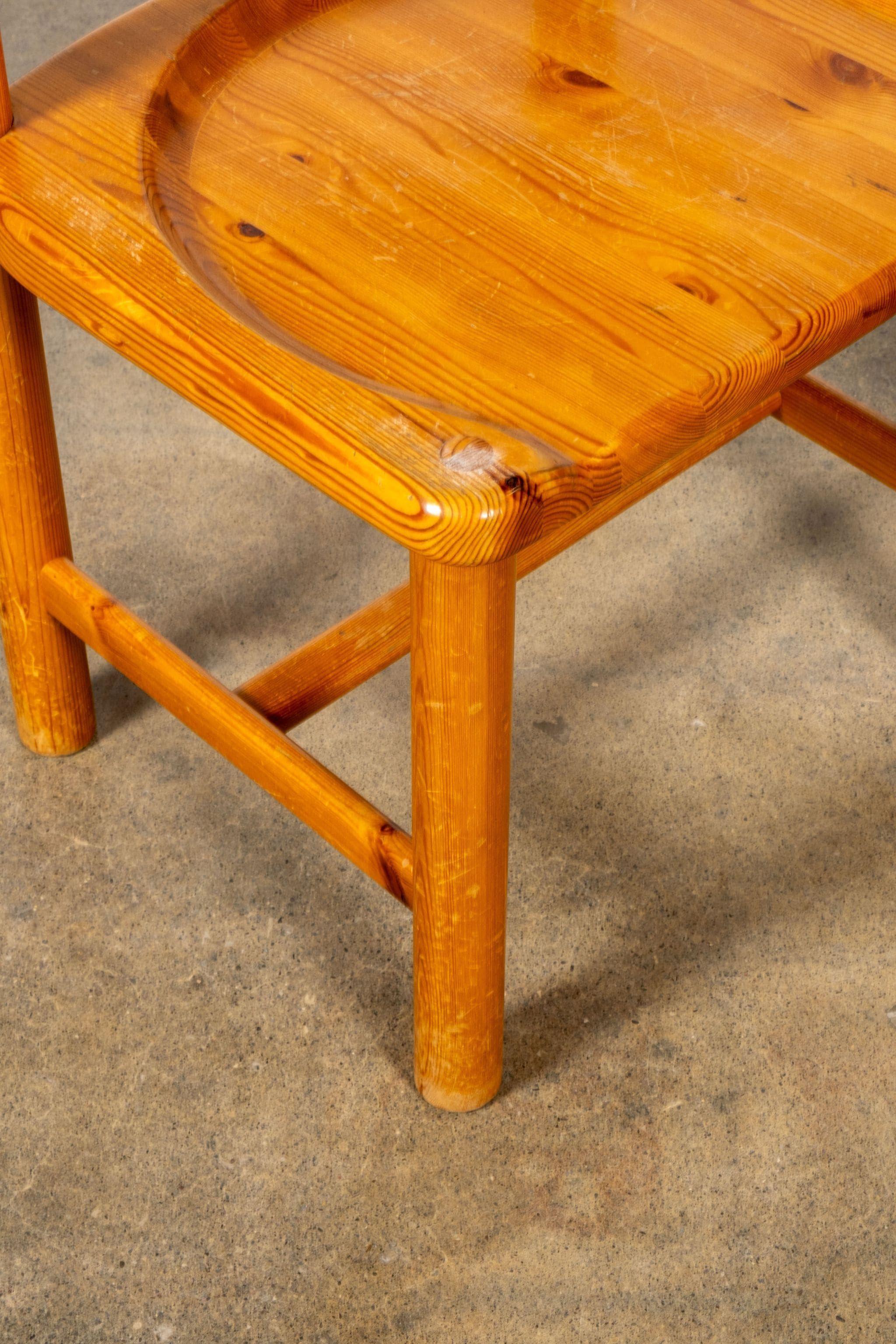 Set of 6 Pine Chairs by Rainer Daumiller For Sale 2