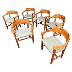 Set of 6 Pine Dining Chairs by Rainer Daumiller