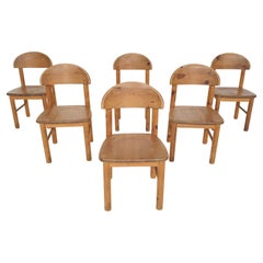 Set of 6 Pinewood Dining Chairs Attrb. Rainer Daumiller, Denmark, 1970's
