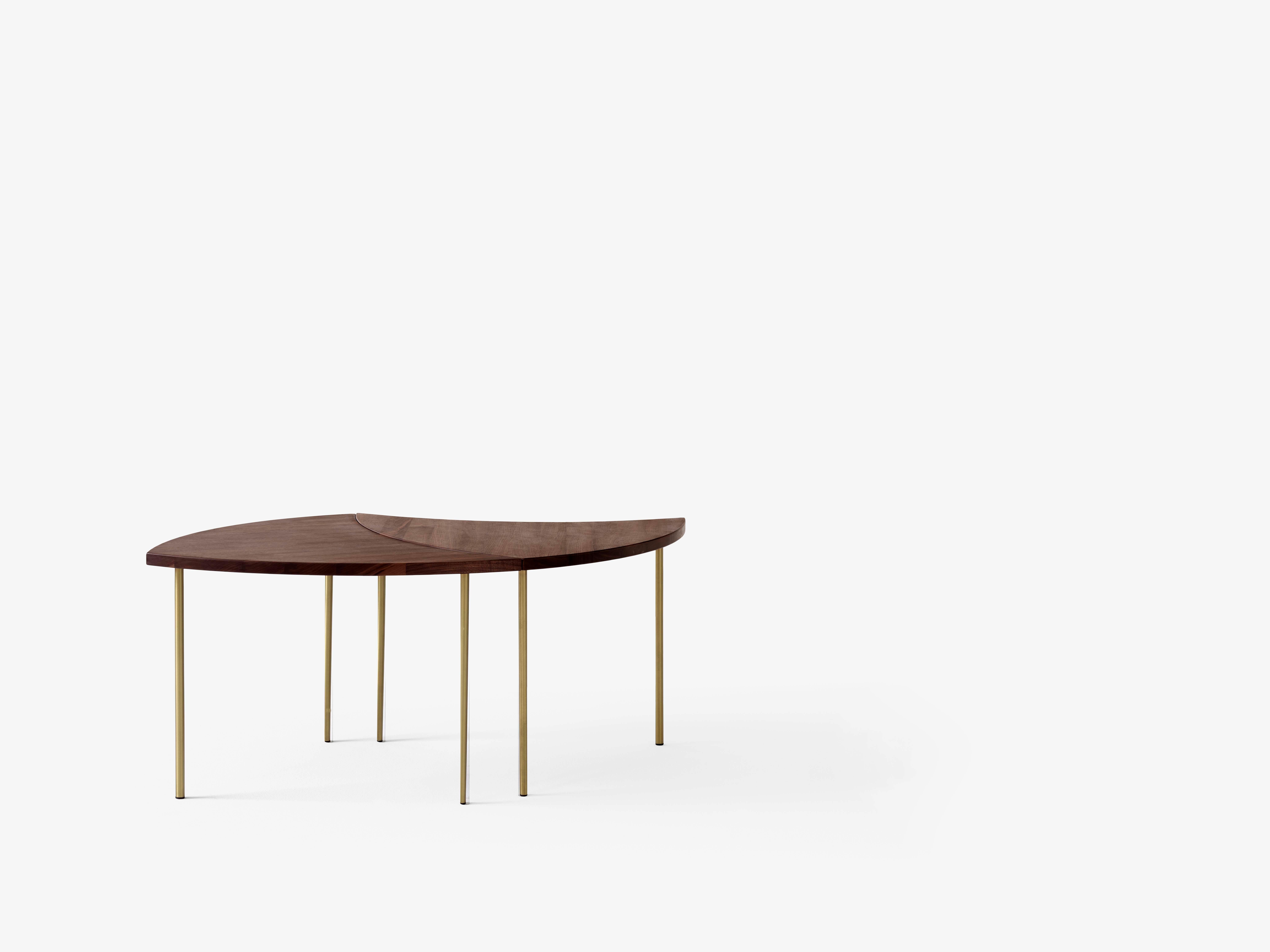 Set of 6 Pinwheel HM7, Oiled Walnut & Brass by Hvidt & Mølgaard for &tradition In New Condition For Sale In Dubai, AE