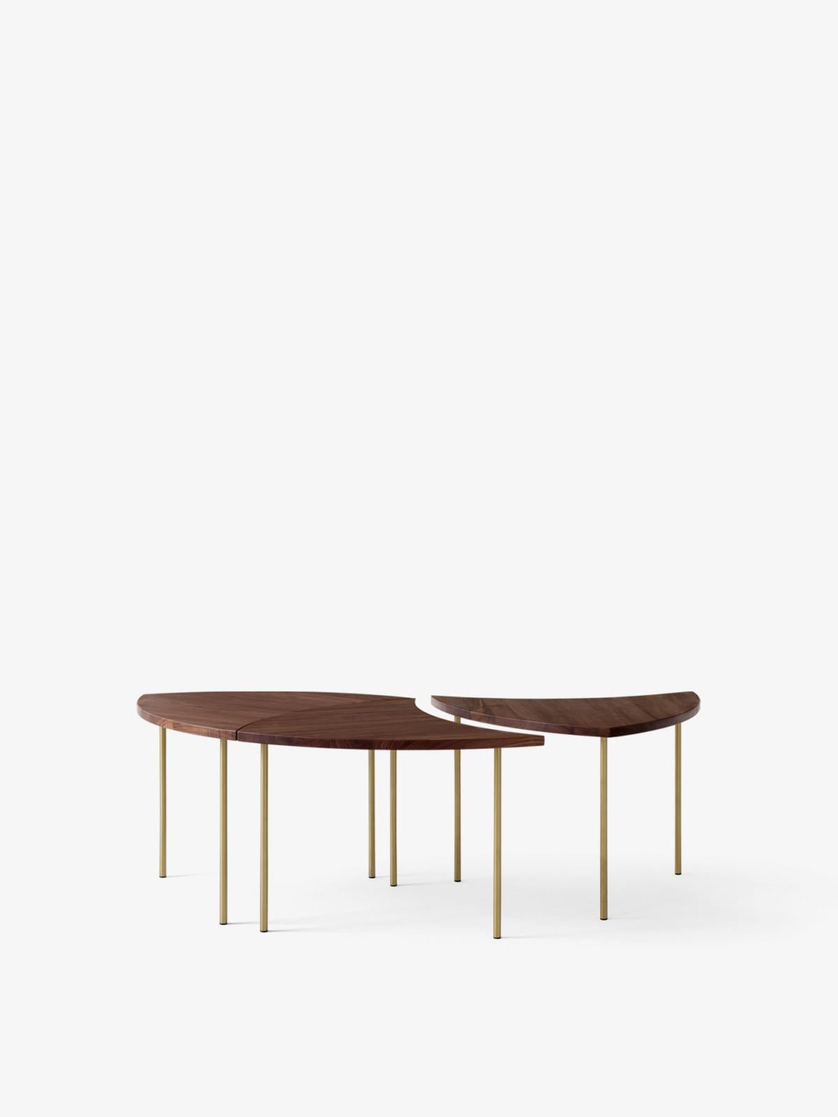 Contemporary Set of 6 Pinwheel HM7, Oiled Walnut & Brass by Hvidt & Mølgaard for &tradition For Sale