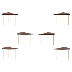 Set di 6 girandole HM7, Noce oliato e Ottone di Hvidt & Mølgaard per &Tradition