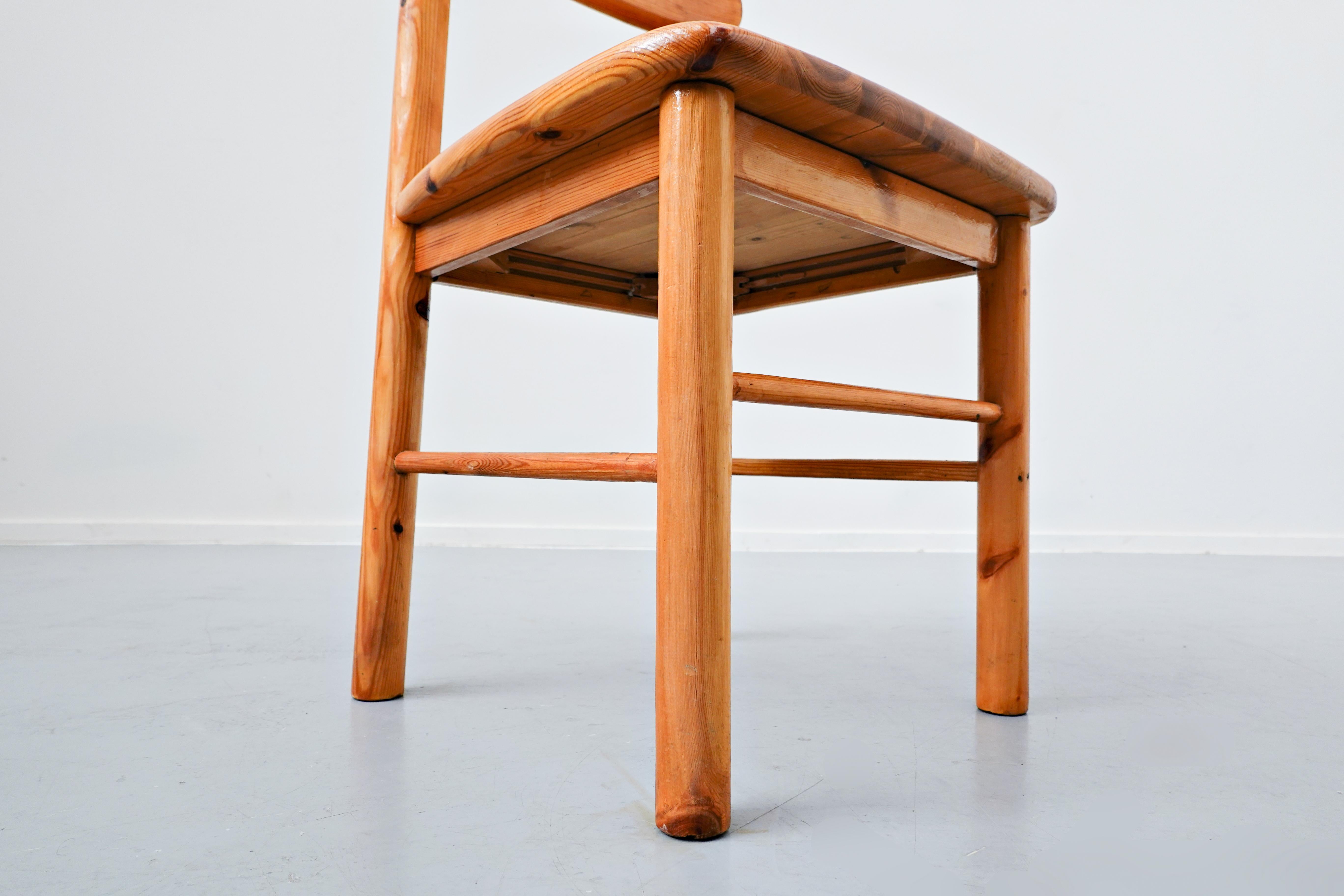 Wood Set of 6 Pitchpin Chairs by Rainer Daumiller, 1970s For Sale