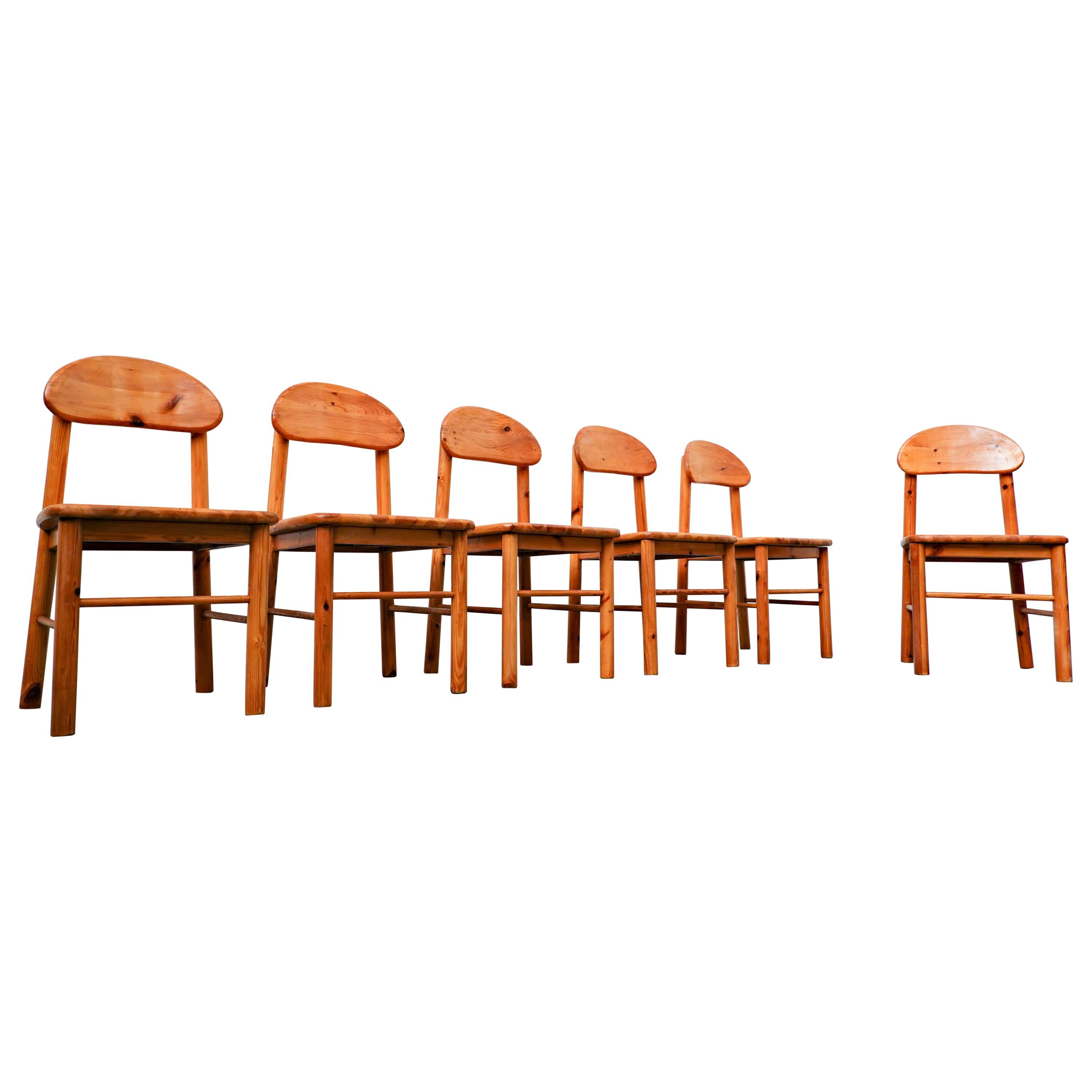 Ensemble de 6 chaises en épingle à nourrice de Rainer Daumiller, 1970