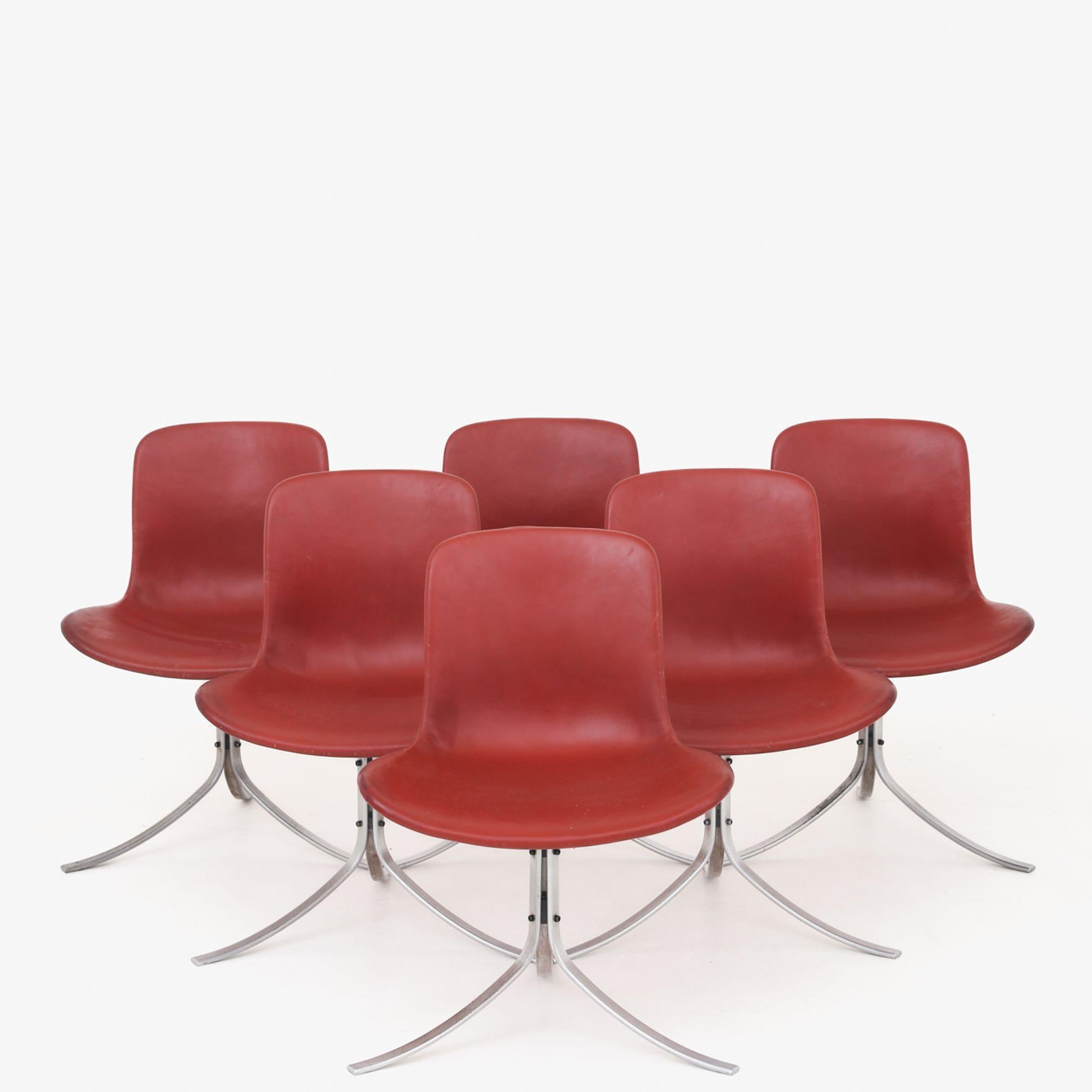 Set of 6 PK 9 Chairs by Poul Kjærholm 2