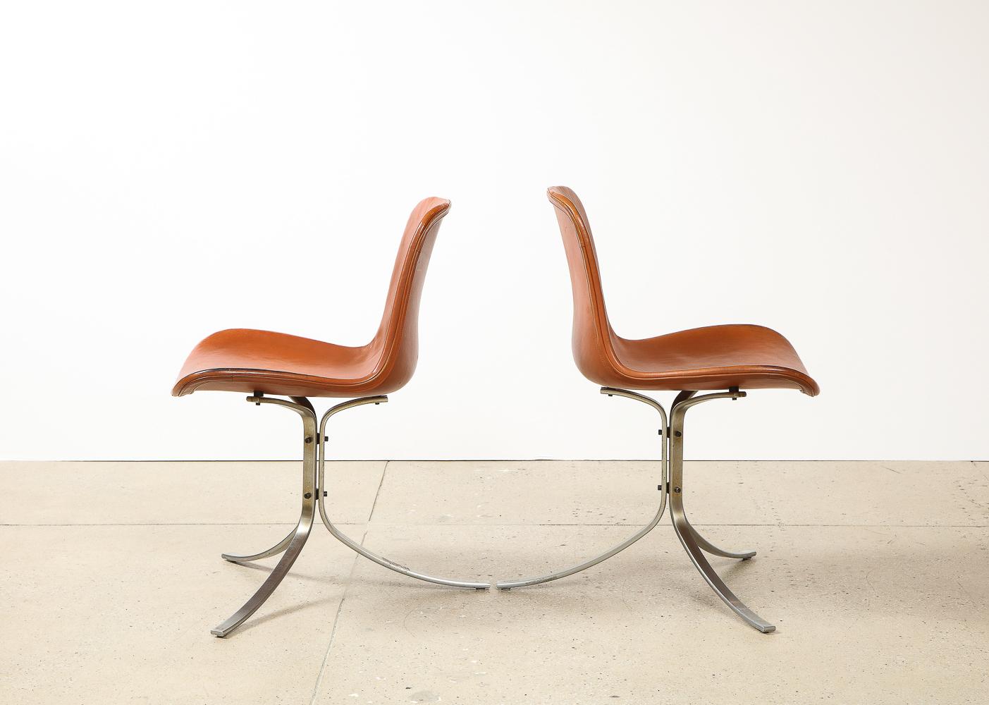 Danish Set of 6 PK9 Chairs by Poul Kjaerholm