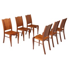 Set of 6 "Placide of Wood" Chairs by Philippe Starck for Driade, 1989