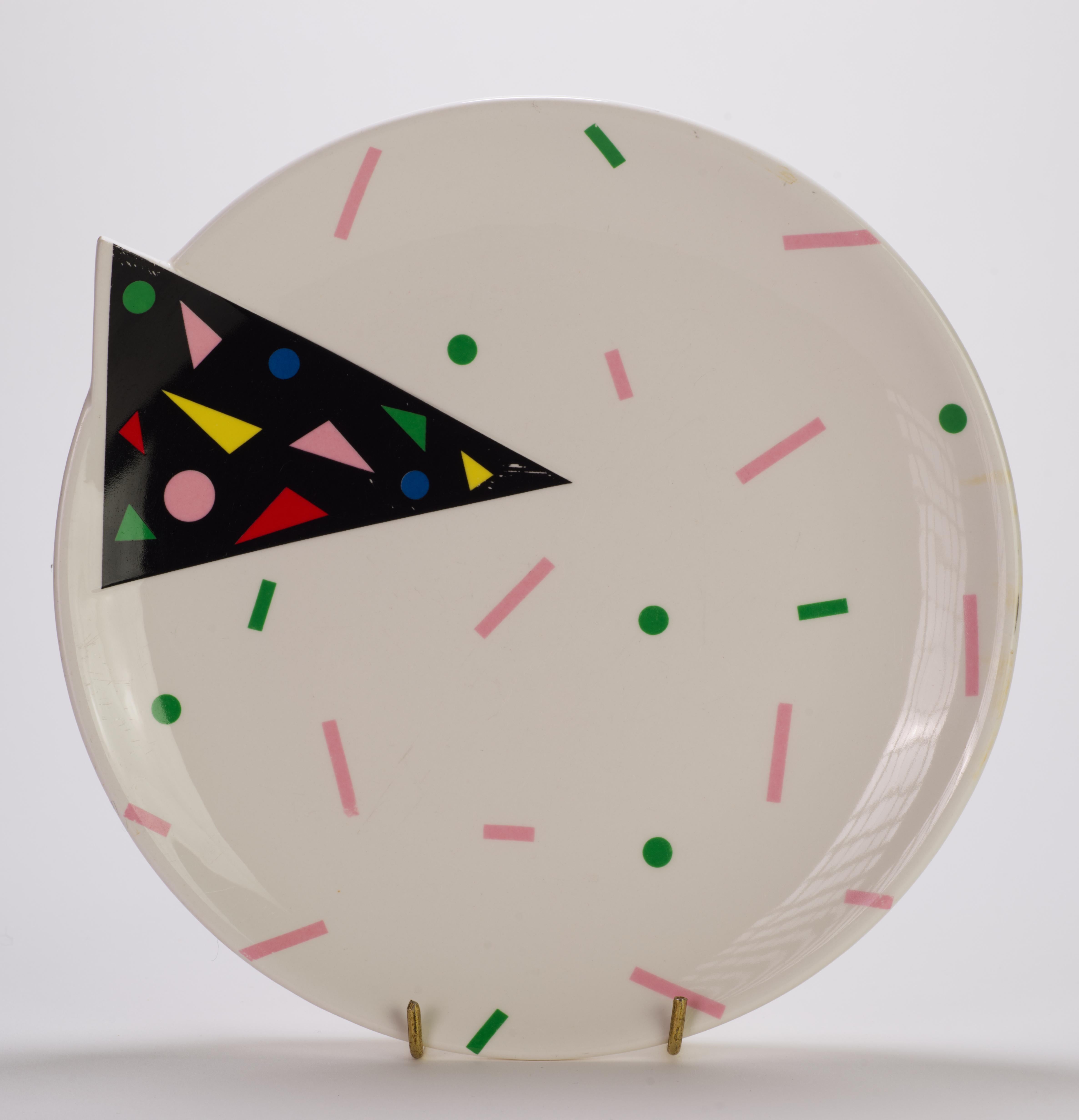 Juego de 6 Platos Fujumori para Kato Kogei Japón Alpha 3 Postmoderno Memphis Años 80 Cerámico en venta