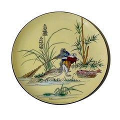 Set of 6 plates, Scenes with Mice, Vieillard Bordeaux, Hokusai