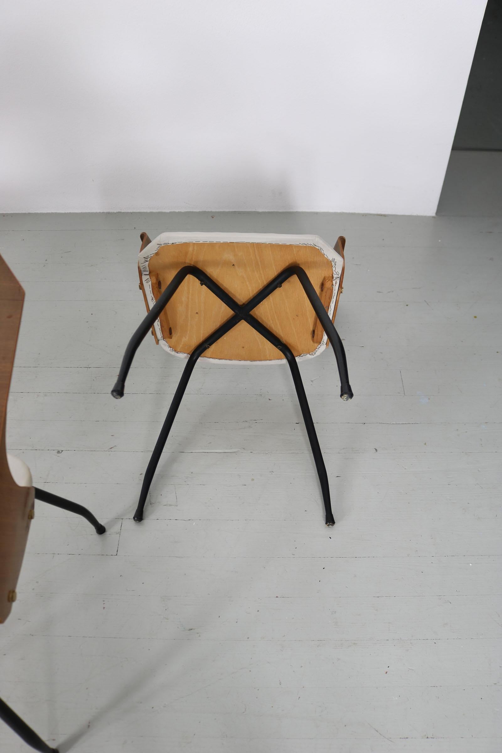 Set of 6 plywood chairs, 1950s, Carlo Ratti, Italy, Industria Legni Curvati For Sale 10