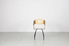 Set of 6 plywood chairs, 1950s, Carlo Ratti, Italy, Industria Legni Curvati