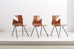 Set of 6 Plywood Dining Chairs by René Jean Caillette for Steiner, France, 1958