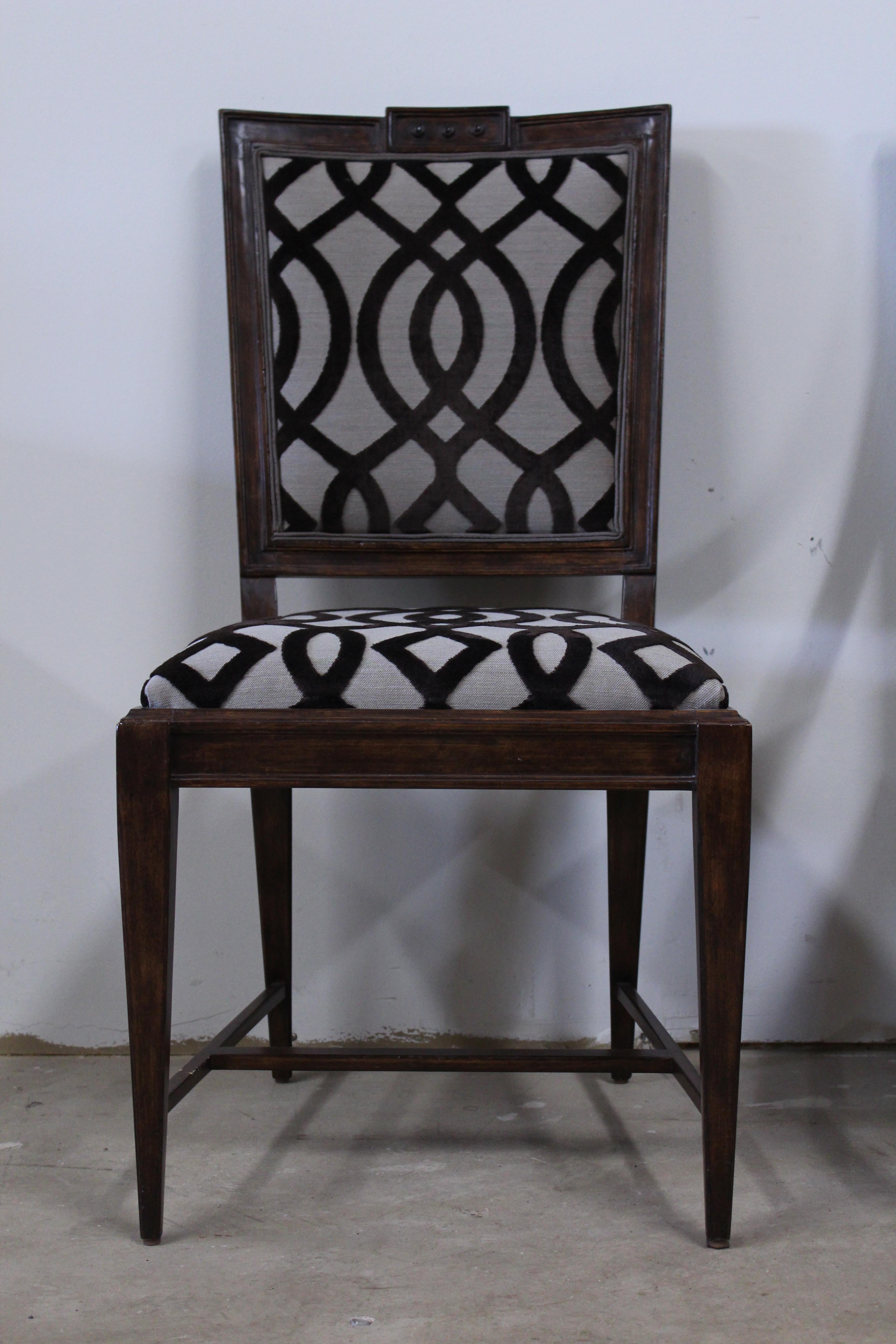 Hand-Crafted Set of 6 Pollack Dining Chairs For Sale