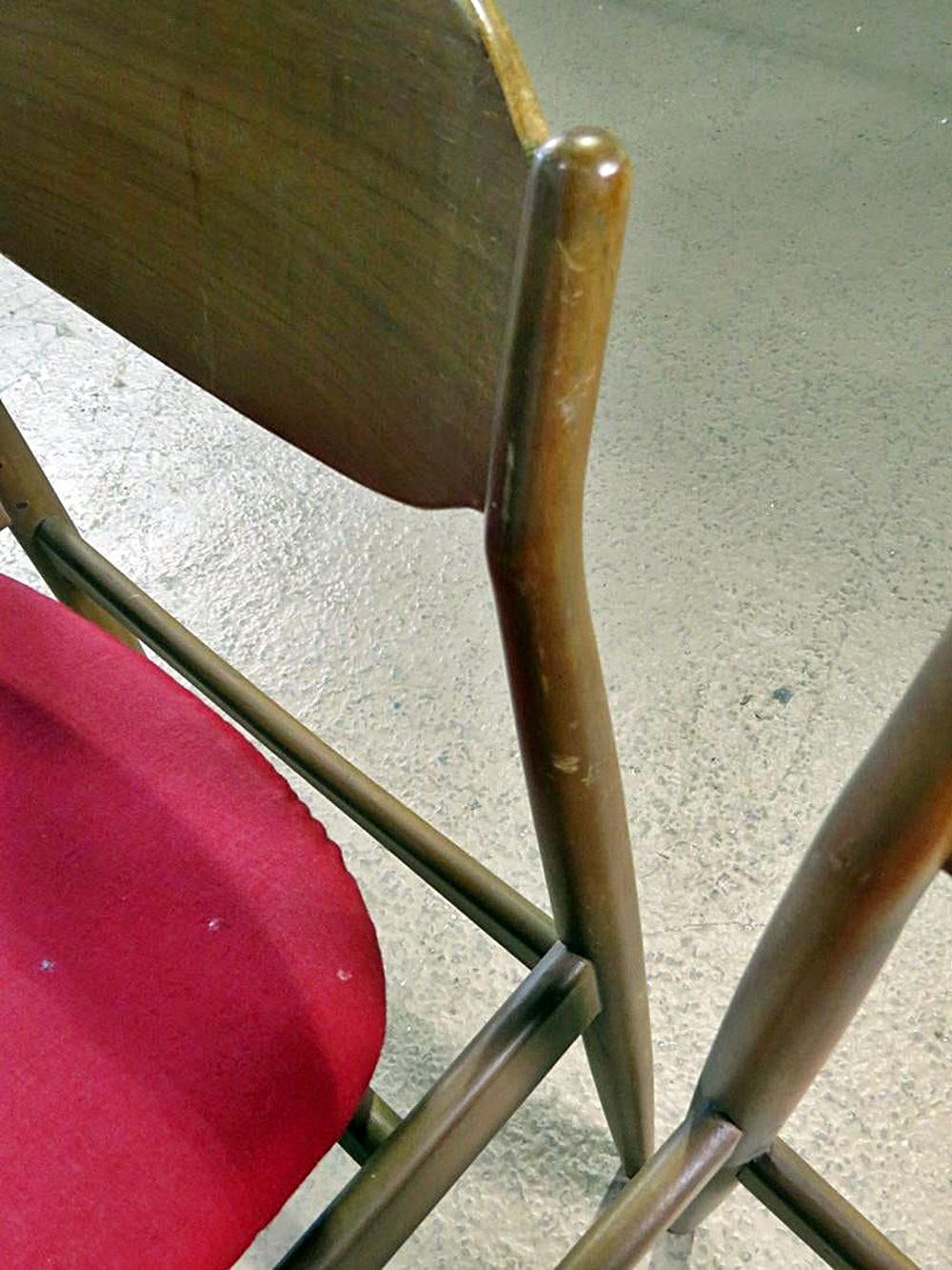 20th Century Set of 6 Ponte S. Pietro Teak Mid-Century Modern Dining Chairs
