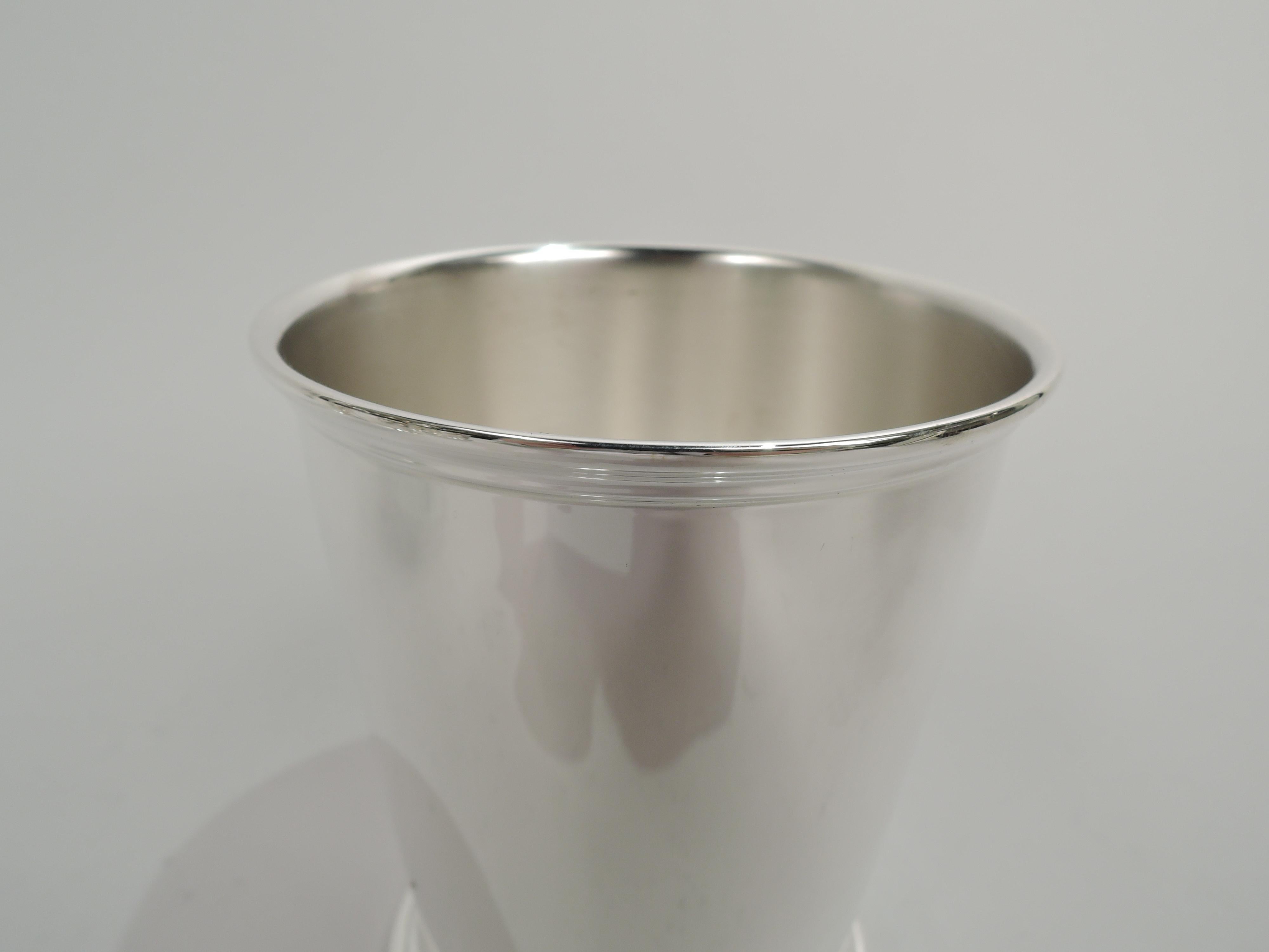Modern Set of 6 Poole Sterling Silver Mint Julep Cups