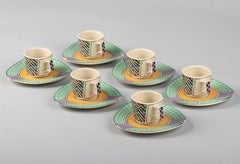 Juego de 6 tazas de café espresso Rosenthal Flash estilo Pop-Art de Dorothy Hafner