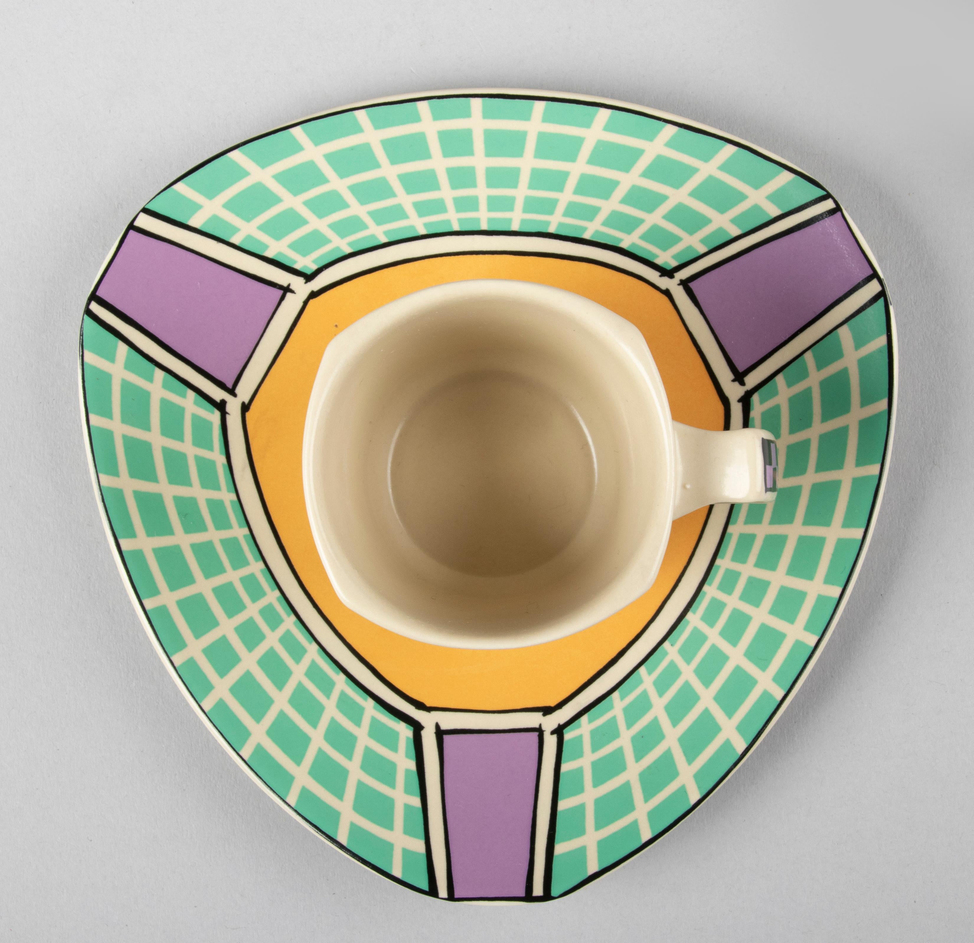 Machine-Made Set of 6 Pop-Art Style Rosenthal Flash Espresso Cups by Dorothy Hafner