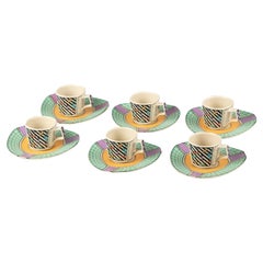 Ensemble de 6 tasses à expresso Rosenthal Flash de style Pop-Art de Dorothy Hafner